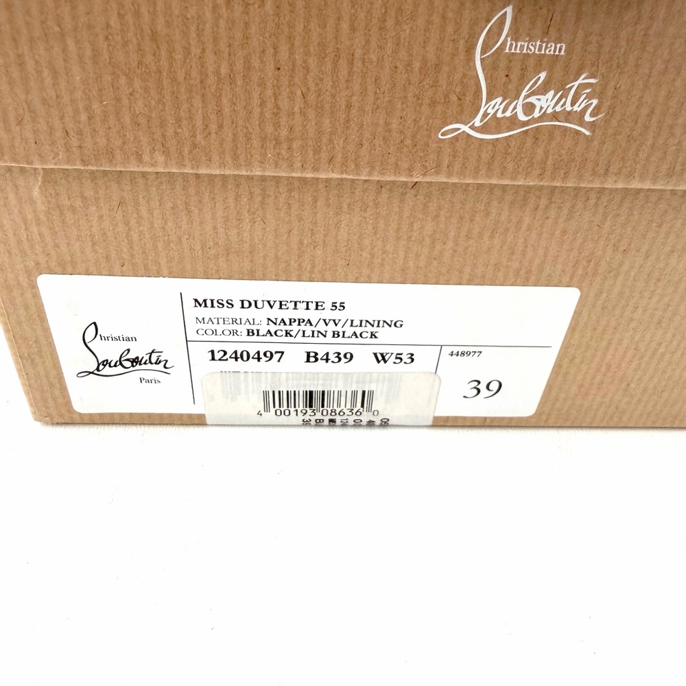 CHRISTIAN LOUBOUTIN | Miss Duvette 55 Black Suede Leather Pumps Red Sole EU 39 - Picture 14 of 14